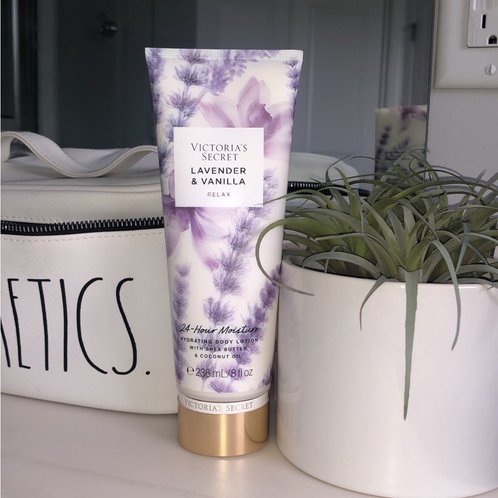 Victoria’s Secret lavender and vanilla hydrating body lotion 8 fl oz.